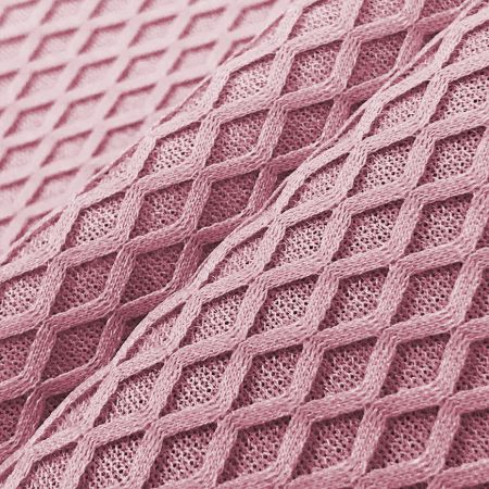 Recycled Single-Sided Diamond Grid Pattern Spacer | Eco-Friendly Spacer Mesh Fabric